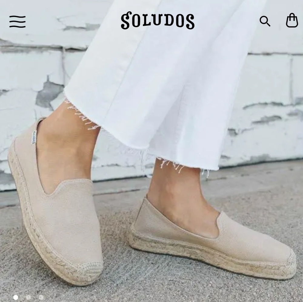 Soludos Canvas Platform Smoking Slipper 9.5
